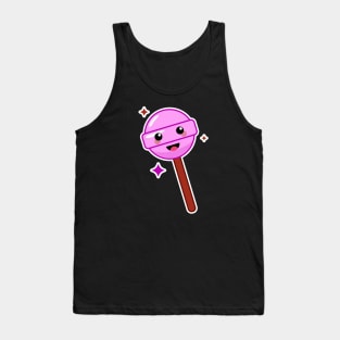 Cute Lollipop Cartoon Drawing Tank Top